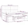 Box spring bed with blue fabric mattress 200x200 cm by , Beds and slatted bases - Ref: Foro24-3137507, Price: 732,47 €, Disco...