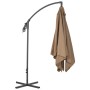 Sombrilla voladiza con palo de acero 250x250 cm gris topo de vidaXL, Sombrillas - Ref: Foro24-44880, Precio: 167,02 €, Descue...