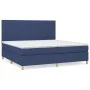 Box spring bed with blue fabric mattress 200x200 cm by , Beds and slatted bases - Ref: Foro24-3142527, Price: 643,27 €, Disco...