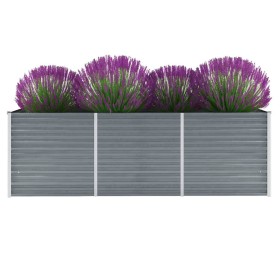 Graues Gartenbett aus verzinktem Stahl, 240 x 80 x 77 cm von vidaXL, Töpfe und Pflanzgefäße - Ref: Foro24-44840, Preis: 90,68...