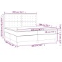 Box spring bed with blue fabric mattress 200x200 cm by , Beds and slatted bases - Ref: Foro24-3142127, Price: 687,62 €, Disco...