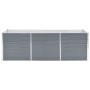 Arriate de jardín de acero galvanizado gris 240x80x77 cm