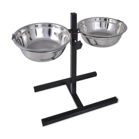 Verstellbarer Futternapf für Haustiere mit 2x4,1 l Edelstahlschüssel. von , Futternäpfe, Futtertröge und Tränken für Haustier...