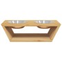Comederos altos para perros bambú 35,5x18x10,5 cm by , Pet bowls, feeders, and waterers - Ref: Foro24-373370, Price: 39,89 €,...