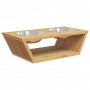 Hohe Futternäpfe für Hunde aus Bambus 35,5x18x10,5 cm von , Futternäpfe, Futtertröge und Tränken für Haustiere - Ref: Foro24-...