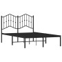 Bettgestell mit schwarzem Metallkopfteil 120x200 cm von , Betten und Lattenroste - Ref: Foro24-373787, Preis: 85,81 €, Rabatt: %