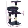 Cat scratching post with sisal post 65 cm blue by vidaXL, Cat furniture - Ref: Foro24-170611, Price: 41,10 €, Discount: %