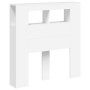 Headboard with LED white engineered wood 100x18.5x103.5 cm by , Headboards and footboards - Ref: Foro24-837330, Price: 69,60 ...