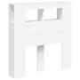 Headboard with LED white engineered wood 100x18.5x103.5 cm by , Headboards and footboards - Ref: Foro24-837330, Price: 72,36 ...