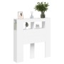 Kopfteil mit LED, weißem Holzwerkstoff, 100 x 18,5 x 103,5 cm von , Kopf- und Fußteile - Ref: Foro24-837330, Preis: 69,90 €, ...