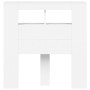 Headboard with LED white engineered wood 100x18.5x103.5 cm by , Headboards and footboards - Ref: Foro24-837330, Price: 69,60 ...