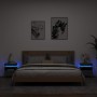 Mesitas de noche con luces LED 2 uds gris Sonoma 40x39x48,5 cm de , Mesitas de noche - Ref: Foro24-836795, Precio: 98,45 €, D...