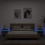 Nachttische mit LED-Lichtern, 2 Stück, in Grau Sonoma, 40x39x48,5 cm. von , Nachttische - Ref: Foro24-836795, Preis: 99,14 €,...