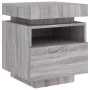 Mesitas de noche con luces LED 2 uds gris Sonoma 40x39x48,5 cm de , Mesitas de noche - Ref: Foro24-836795, Precio: 99,14 €, D...
