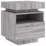 Nachttische mit LED-Lichtern, 2 Stück, in Grau Sonoma, 40x39x48,5 cm. von , Nachttische - Ref: Foro24-836795, Preis: 94,91 €,...