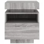 Mesitas de noche con luces LED 2 uds gris Sonoma 40x39x48,5 cm de , Mesitas de noche - Ref: Foro24-836795, Precio: 99,14 €, D...