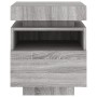 Nachttische mit LED-Lichtern, 2 Stück, in Grau Sonoma, 40x39x48,5 cm. von , Nachttische - Ref: Foro24-836795, Preis: 94,91 €,...