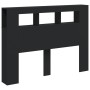 Cabecero con LED madera de ingeniería negro 140x18,5x103,5 cm de , Cabeceros y pies de cama - Ref: Foro24-837345, Precio: 85,...