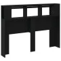 Headboard with LED black engineered wood 140x18.5x103.5 cm by , Headboards and footboards - Ref: Foro24-837345, Price: 84,64 ...