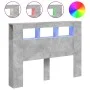 Cabecero LED madera ingeniería gris hormigón 140x18,5x103,5 cm de , Cabeceros y pies de cama - Ref: Foro24-837347, Precio: 82...