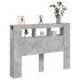 Cabecero LED madera ingeniería gris hormigón 140x18,5x103,5 cm de , Cabeceros y pies de cama - Ref: Foro24-837347, Precio: 82...