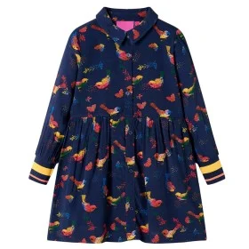 Kleid für Kinder mit langen Ärmeln in Marineblau, Größe 104. von , Kinderkleider - Ref: Foro24-13940, Preis: 15,71 €, Rabatt: %
