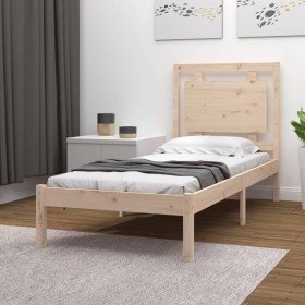 Estructura de cama de madera maciza 100x200 cm Estructura de cama de madera maciza 100x200 cm