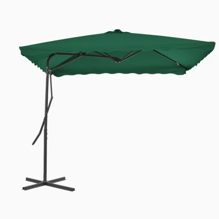 Garden umbrella with steel pole 250x250 cm green by vidaXL, Umbrellas - Ref: Foro24-44881, Price: 125,33 €, Discount: %