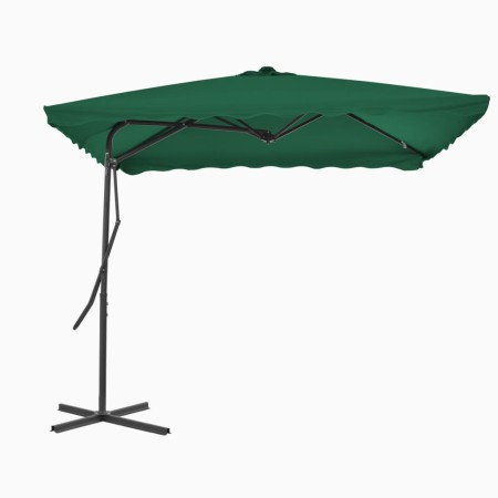 Gartenschirm mit Stahlstange 250x250 cm grün von vidaXL, Sonnenschirme - Ref: Foro24-44881, Preis: 128,01 €, Rabatt: %