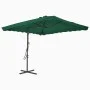 Garden umbrella with steel pole 250x250 cm green by vidaXL, Umbrellas - Ref: Foro24-44881, Price: 125,33 €, Discount: %