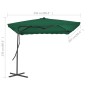 Gartenschirm mit Stahlstange 250x250 cm grün von vidaXL, Sonnenschirme - Ref: Foro24-44881, Preis: 128,01 €, Rabatt: %