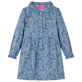 Kleid für Kinder mit langen Ärmeln in Petroleumblau, Größe 140. von , Kinderkleider - Ref: Foro24-14353, Preis: 11,29 €, Raba...