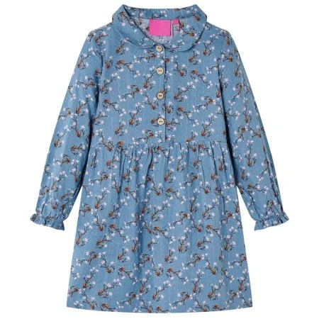 Kleid für Kinder mit langen Ärmeln in Petroleumblau, Größe 116. von , Kinderkleider - Ref: Foro24-14351, Preis: 11,29 €, Raba...