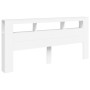 Kopfteil mit LED, weißem Holzwerkstoff, 220 x 18,5 x 103,5 cm von , Kopf- und Fußteile - Ref: Foro24-837372, Preis: 91,72 €, ...
