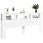 Kopfteil mit LED, weißem Holzwerkstoff, 220 x 18,5 x 103,5 cm von , Kopf- und Fußteile - Ref: Foro24-837372, Preis: 96,01 €, ...