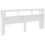 Kopfteil mit LED, weißem Holzwerkstoff, 220 x 18,5 x 103,5 cm von , Kopf- und Fußteile - Ref: Foro24-837372, Preis: 96,01 €, ...