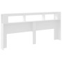 Kopfteil mit LED, weißem Holzwerkstoff, 220 x 18,5 x 103,5 cm von , Kopf- und Fußteile - Ref: Foro24-837372, Preis: 91,72 €, ...