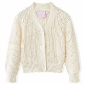 Kinder-Strickjacke in Schneeweiß, Größe 104. von , Oberbekleidung für Kinder - Ref: Foro24-14586, Preis: 13,42 €, Rabatt: %