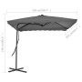Gartenschirm mit Stahlstange 250x250 cm anthrazit von vidaXL, Sonnenschirme - Ref: Foro24-44883, Preis: 95,75 €, Rabatt: %