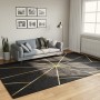 Waschbarer rutschfester Teppich in Schwarz und Gold 190x300 cm. von , Teppiche - Ref: Foro24-136619, Preis: 105,38 €, Rabatt: %