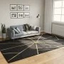 Waschbarer rutschfester Teppich in Schwarz und Gold 190x300 cm. von , Teppiche - Ref: Foro24-136619, Preis: 103,35 €, Rabatt: %