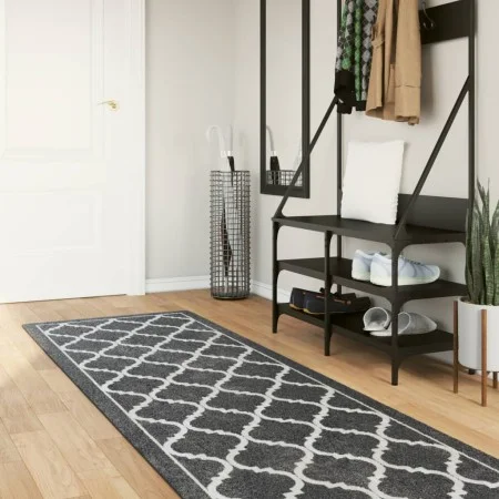 Waschbarer rutschfester Teppich in Schwarz und Weiß, 80x300 cm. von , Teppiche - Ref: Foro24-136604, Preis: 38,72 €, Rabatt: %