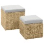 Conjunto de otomanas 2 piezas hierba marina gris de vidaXL, Otomanas - Ref: Foro24-246109, Precio: 96,20 €, Descuento: %