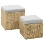 Conjunto de otomanas 2 piezas hierba marina gris de vidaXL, Otomanas - Ref: Foro24-246109, Precio: 94,78 €, Descuento: %