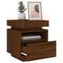 Mesitas de noche con luces LED 2 uds marrón roble 40x39x48,5cm by , Nightstands - Ref: Foro24-836797, Price: 126,23 €, Discou...