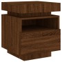 Mesitas de noche con luces LED 2 uds marrón roble 40x39x48,5cm by , Nightstands - Ref: Foro24-836797, Price: 126,23 €, Discou...