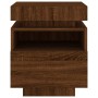 Mesitas de noche con luces LED 2 uds marrón roble 40x39x48,5cm by , Nightstands - Ref: Foro24-836797, Price: 126,23 €, Discou...