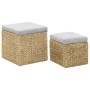 Conjunto de otomanas 2 piezas hierba marina gris de vidaXL, Otomanas - Ref: Foro24-246109, Precio: 96,20 €, Descuento: %