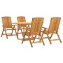 5-piece garden dining set solid teak wood by , Garden sets - Ref: Foro24-3154915, Price: 800,20 €, Discount: %