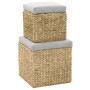 Conjunto de otomanas 2 piezas hierba marina gris de vidaXL, Otomanas - Ref: Foro24-246109, Precio: 96,20 €, Descuento: %